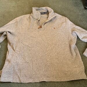 Ralph Lauren Heather Gray Quarter-Zip Sweater